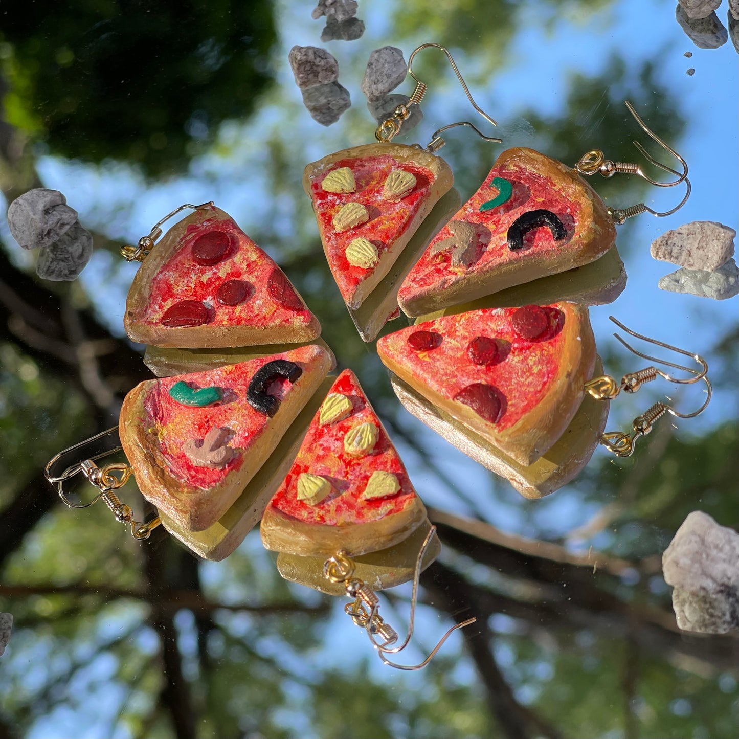 Pizza Pie Earring Set